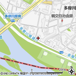 東京都調布市多摩川3丁目62-1周辺の地図