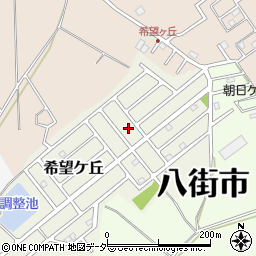 千葉県八街市希望ケ丘周辺の地図
