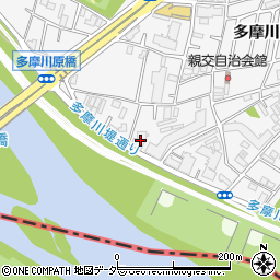 東京都調布市多摩川3丁目62周辺の地図