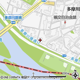 東京都調布市多摩川3丁目62周辺の地図