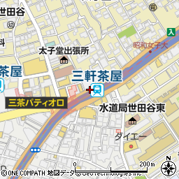 三軒茶屋駅周辺の地図