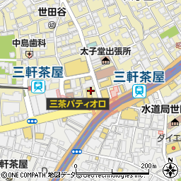 Ａお風呂の生活救急車・お風呂のトラブル出張サービス　南烏山・等々力・船橋・北烏山・砧・上馬・弦巻・太子堂・出張受付センター周辺の地図