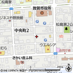 福井県敦賀市中央町周辺の地図