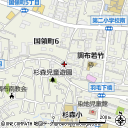 東京都調布市国領町6丁目17-8周辺の地図
