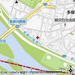 東京都調布市多摩川3丁目61-10周辺の地図