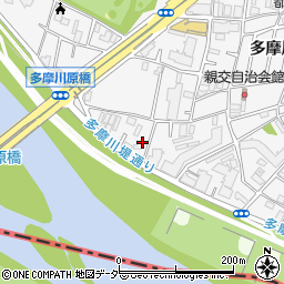 東京都調布市多摩川3丁目61周辺の地図