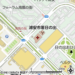 浦安市立図書館日の出分館周辺の地図