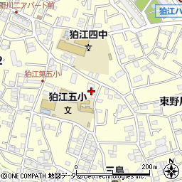 東京都狛江市東野川周辺の地図