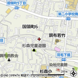 東京都調布市国領町6丁目17周辺の地図