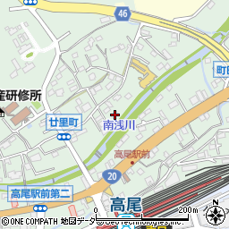 東京都八王子市廿里町30-1周辺の地図