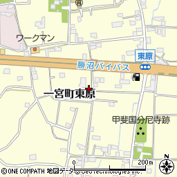 山梨県笛吹市一宮町東原296周辺の地図