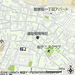 満桜稲荷神社周辺の地図