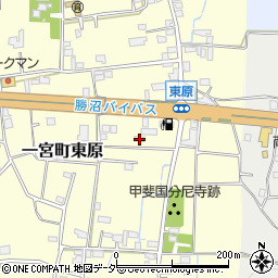 山梨県笛吹市一宮町東原622周辺の地図