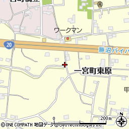 山梨県笛吹市一宮町東原259周辺の地図