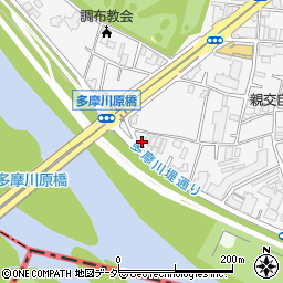 東京都調布市多摩川3丁目59-4周辺の地図