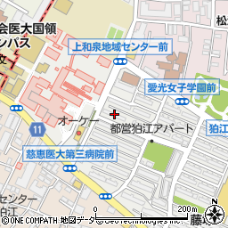 都営狛江アパート１３号棟周辺の地図