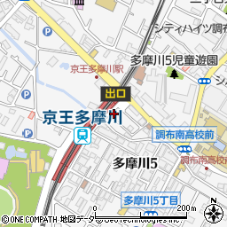 ローソン京王多摩川駅店周辺の地図