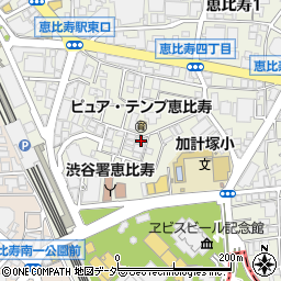 東京都渋谷区恵比寿4丁目14-3周辺の地図