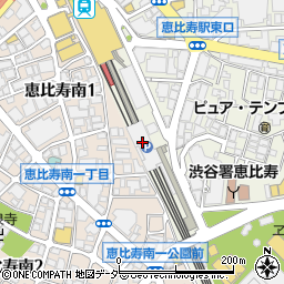タイムズ・カーレンタル　恵比寿駅前店周辺の地図