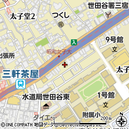 ファミリーマート三軒茶屋東店周辺の地図