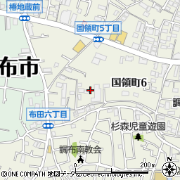 東京都調布市国領町6丁目12周辺の地図