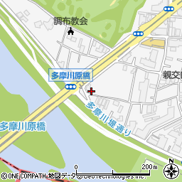 東京都調布市多摩川3丁目58-3周辺の地図