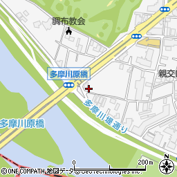 東京都調布市多摩川3丁目58周辺の地図