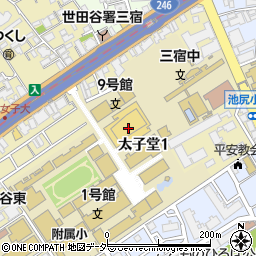 昭和女子大学　人見記念講堂周辺の地図