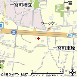 山梨県笛吹市一宮町東原262-1周辺の地図