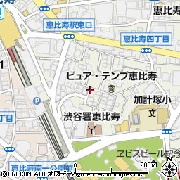 東京都渋谷区恵比寿4丁目周辺の地図