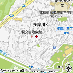 東京都調布市多摩川3丁目49-16周辺の地図
