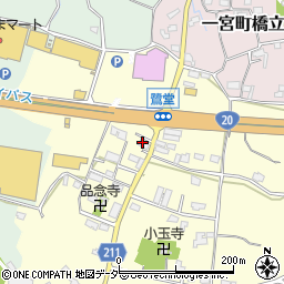 山梨県笛吹市一宮町東原86-1周辺の地図