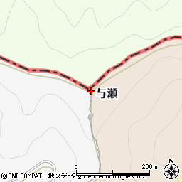 明王峠周辺の地図