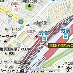 敦賀駅交流施設オルパーク観光案内所周辺の地図