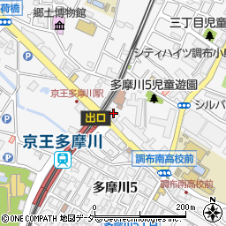 シュロス京王多摩川周辺の地図