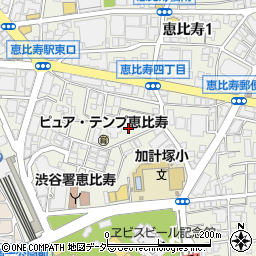 東京都渋谷区恵比寿4丁目11-14周辺の地図