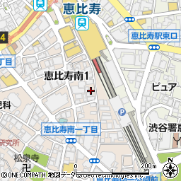 亀戸ホルモン 恵比寿店周辺の地図