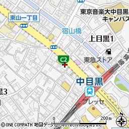 三井住友銀行中目黒駅前 ＡＴＭ周辺の地図