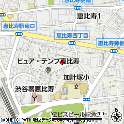 東京都渋谷区恵比寿4丁目11周辺の地図