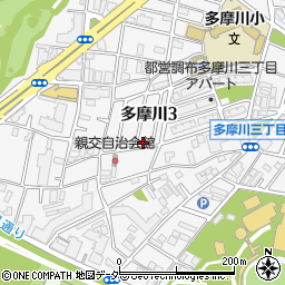 東京都調布市多摩川3丁目48-15周辺の地図