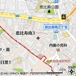 パークジャパン恵比寿南第８駐車場周辺の地図