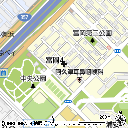 千葉県浦安市富岡4丁目周辺の地図