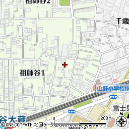 東京都世田谷区祖師谷1丁目周辺の地図