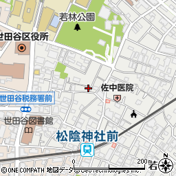 東京都世田谷区若林4丁目周辺の地図
