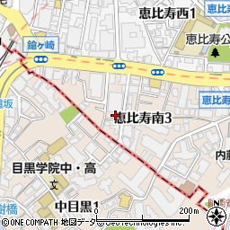 東京都渋谷区恵比寿南3丁目4-7周辺の地図