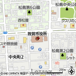 敦賀市役所　教育委員会文化振興課文化財係周辺の地図