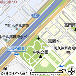 富岡自治会集会所周辺の地図
