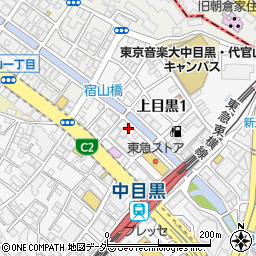 シャウト目黒川店周辺の地図