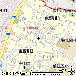 都営東野川二丁目アパート２号棟周辺の地図