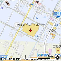 ダイソーＭＥＧＡドン・キホーテＵＮＹ石和店周辺の地図
